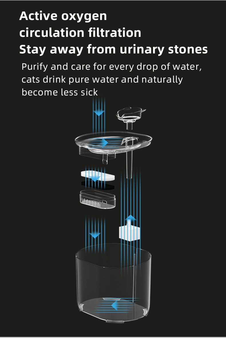 HW-PW03 Pet Water Dispenser Detailed Drawing