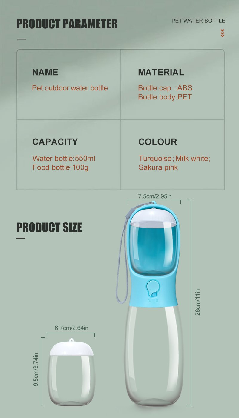 550ml Pet Water Bottles And Food Container Detailed Picture