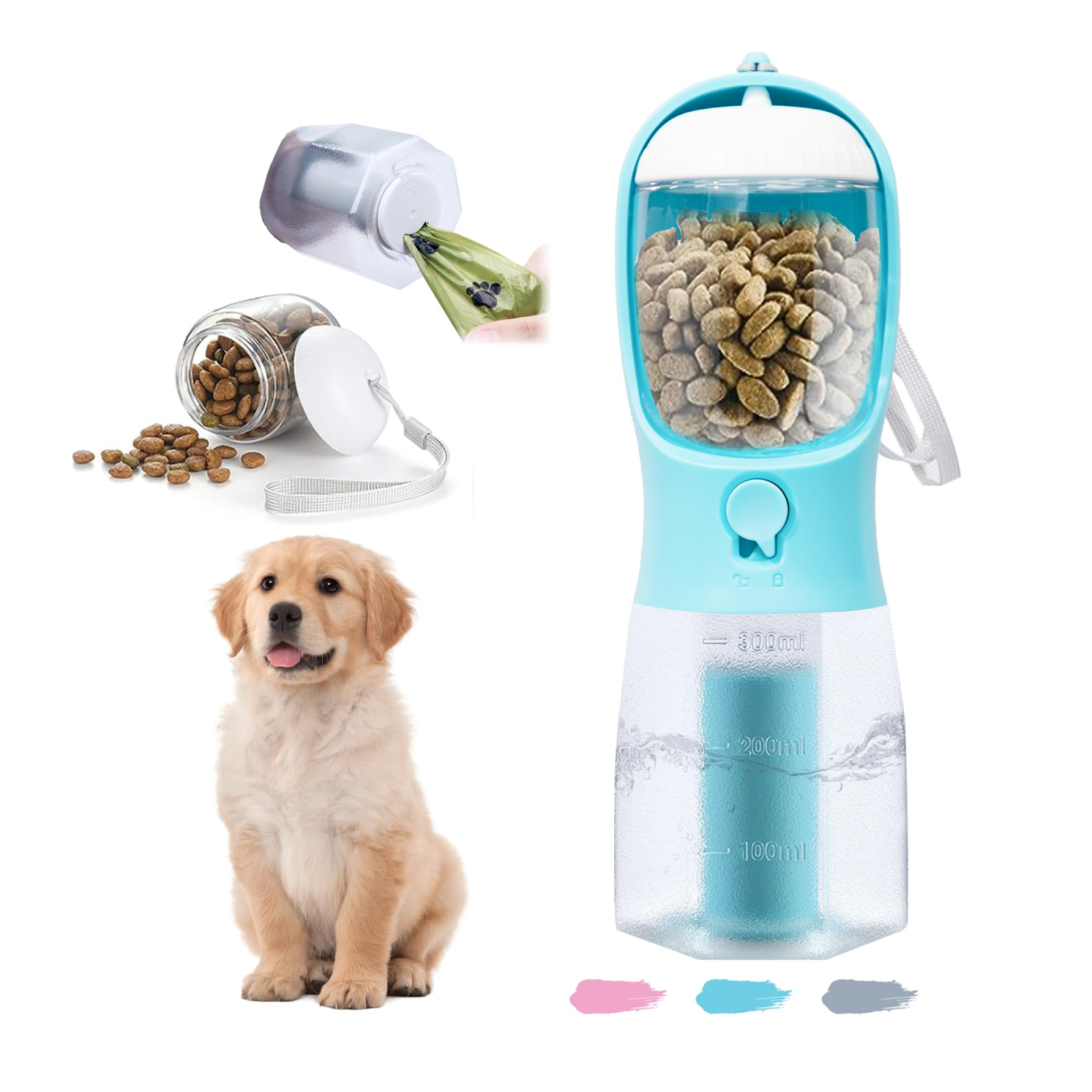 HW-PWB07 3-In-1 Portable Pet Dog Water Bottle picture